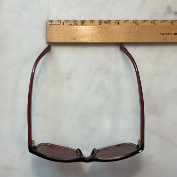 LACOSTE Tortoise Shell Gradient Tan & Burgundy Sunglasses EUC Sunnies Preppy 🐊 - Picture 12 of 14